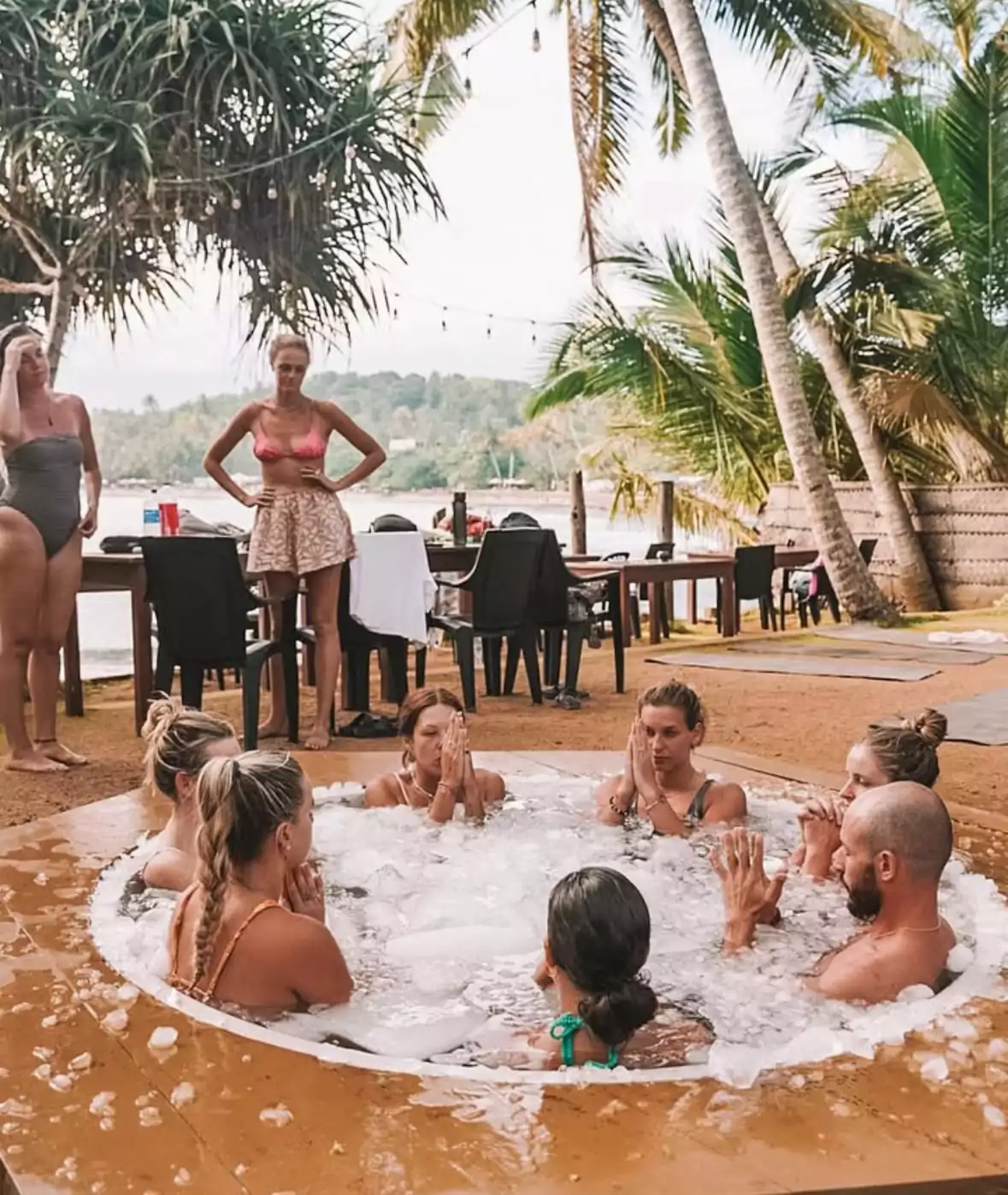 Ice bath Hiriketiya Yoga Retreat Sri Lanka January 2026 Single traveler