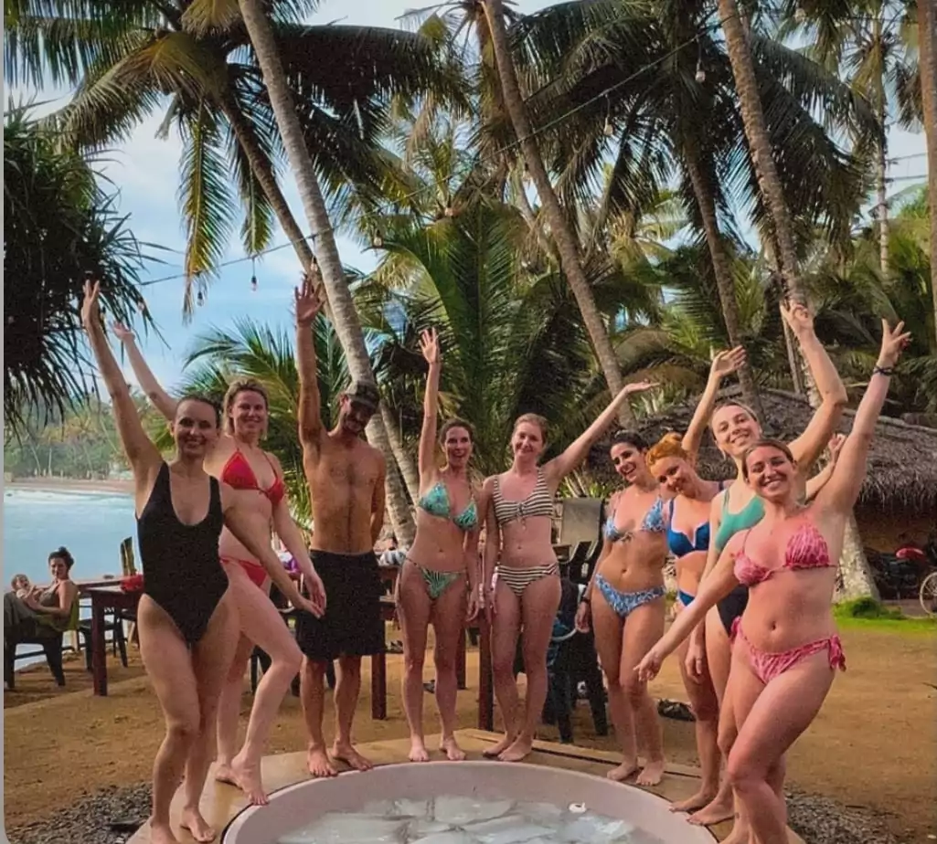 Ice bath Sri Lanka Yoga Retreat Sri Lanka January 2026 Single traveler